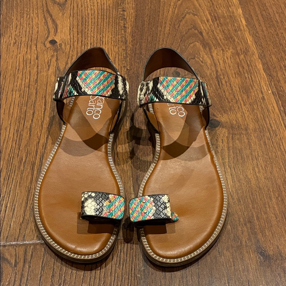Franco Sarto Snakeskin Multicolor Sandals